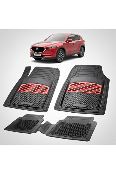 TEAMCAR Πατάκια δαπέδου SUV συμβατά με Mazda CX-5 II 2017-Σήμερα |   Κόκκινο