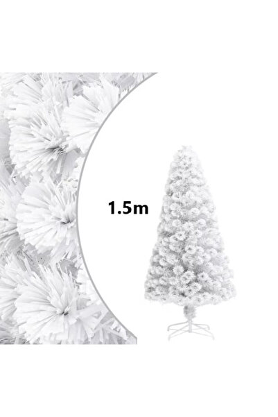 E-ANAMAG Τεχνητό Χριστουγεννιάτικο Δέντρο, Λευκό, Γυαλιστερό Πεύκο, ύψος 150 ...