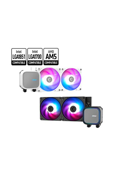 Universal مبرد سائل للمعالج MSI MAG CORELIQUID A13 240 أبيض 240 مم مع إضاءة A...