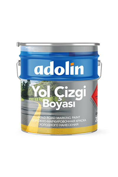 ADOLİN Florasan Soğuk Yol Çizgi Boyası RAL 1026 Sarı 3 Kg - Yüksek Görünürlüklü