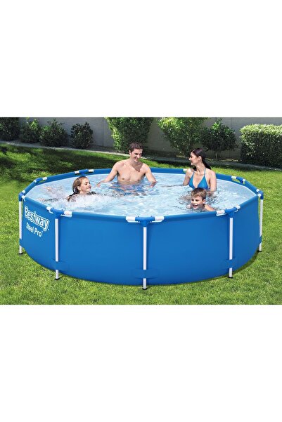 BESTWAY ® Steel Pro Yer Üstü Gölgelikli Prefabrik Çember Havuz 305cm x 76cm 56677 BW602