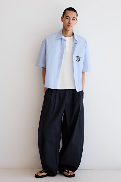 Bershka Barrel fit tailored pantolon