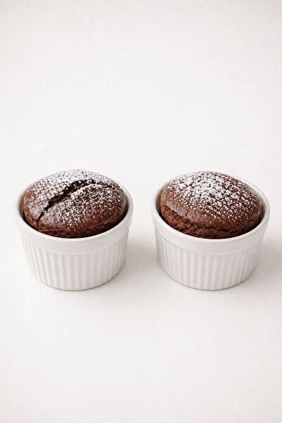 Bev Kitchen Lüks Porselen 6'lı Sufle Ve Kek Fırın Kabı 9*4 cm