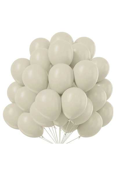 Parti Zamanı Kum Rengi Sade Lateks Balon – Dekorasyon ve Parti İçin