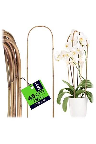 KADAX Suport arcuit din bambus, 45 x 15 cm, 5 bucăți