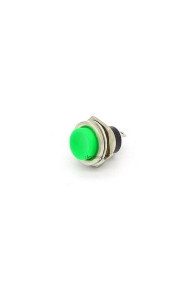 Stef's Cat Push Buton cu Metal, Verde fara Retinere 220V/3A,