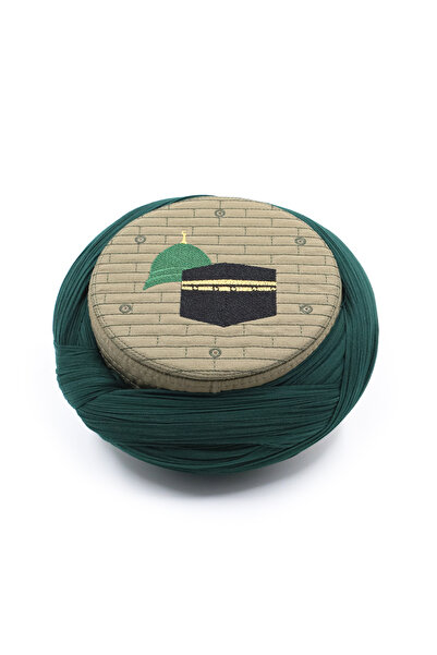 Sarıkhane Hajj Umrah Yellow – Green Fabric – Green Skullcap – Cross Wrap – Me...