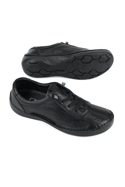 Ziya , Women's Genuine Leather Comfort Shoes 16119Z44406 Black