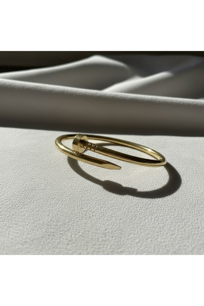 Laviona jewelry Çivi Model Çelik Kelepçe Bilezik