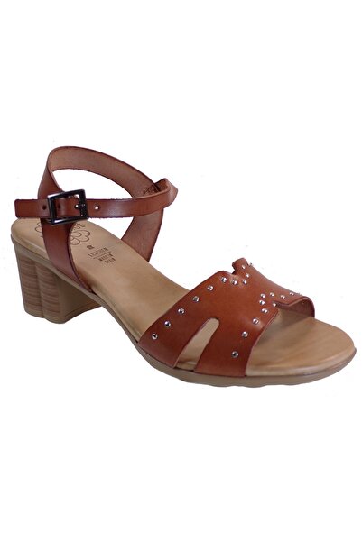 Porronet Shoes Γυναικεία Πέδιλα Δερμάτινα FI2626 Ταμπά
