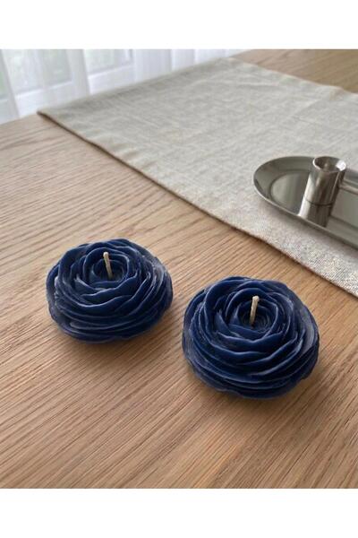 RANUNKULUS (DÜĞÜN ÇİÇEĞİ) EL YAPIMI DOĞAL SOYA MUM /2 ADET (5*3 CM)