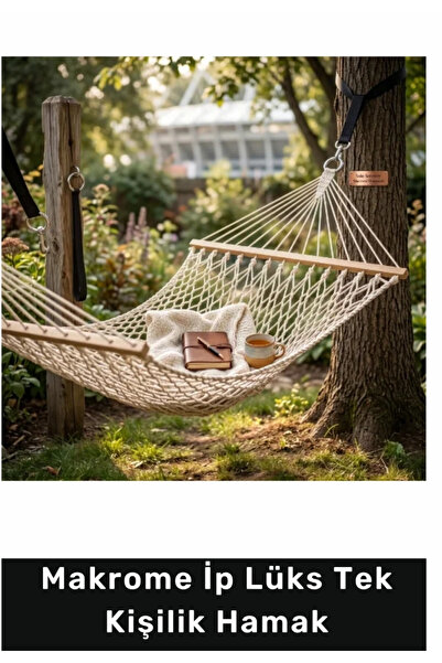 Kozera #Salıncak&Hamak Ahşap Çıtalı Bahçe Balkon Teras Piknik Makrome İp Lüks...