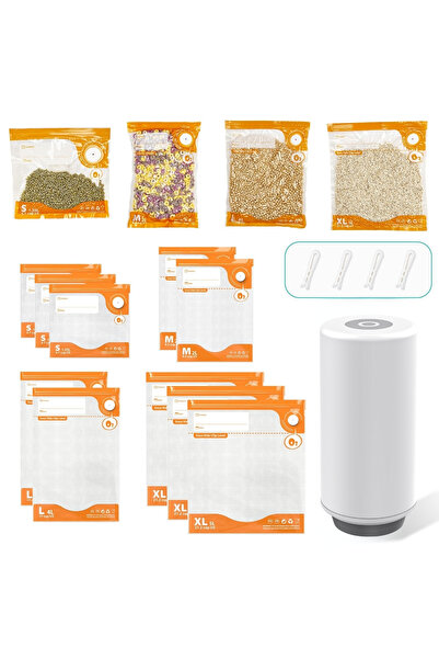 Onlinecom Storetail Offers Top Bottom Set of 10 Reusable Vacuum Bags for Food...