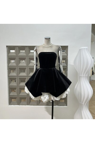 Divanni Atelier Black Velvet Elbise