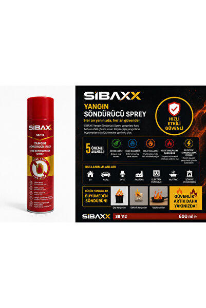 RayMobaks Sibax Yangın Söndürme Spreyi 600GR.|Yangın Söndürücü Köpük