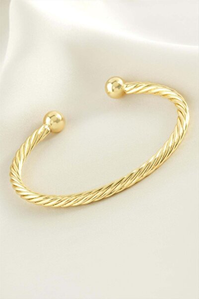 Adata Jewelry Burgu Model Kelepçe Bilezik Sarı