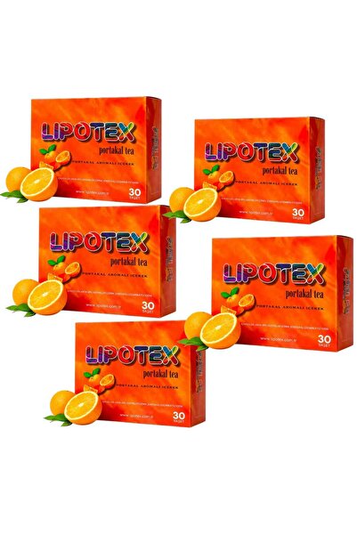 Lipotex شاي 60 قطعة بالبرتقال لمدة 5 أشهر