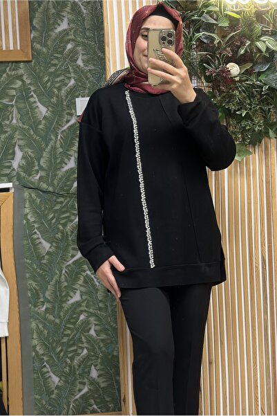 Sernisa Moda İthal Oysho Kumaş Taşlı Sweat