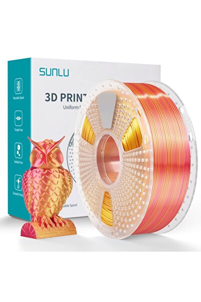 Sunlu Μεταξωτό PLA+ Διχρωμο Κόκκινο Χρυσό 1.75 χιλ. 1 κιλό