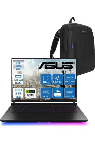 ASUS Rog Strix Scar 18 G835LX-SA156 Intel Core Ultra 9 275HX Aı 128GB 1tb Ssd...