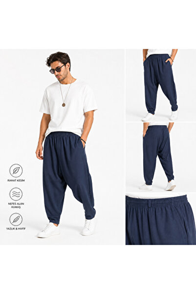 NO BRAND VEROX FIT Erkek Rahat Kesim Şalvar Pantolon – Yazlık, Hafif, Nefes A...