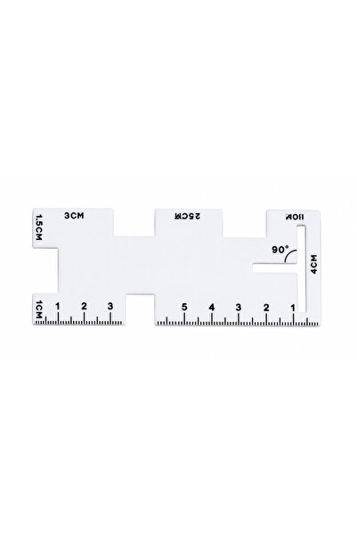 BESİNG Çok Amaçlı Dikiş Cetveli | 90° Köşe Ölçer | 1–5 cm Ölçü Aparatı | Kuma...