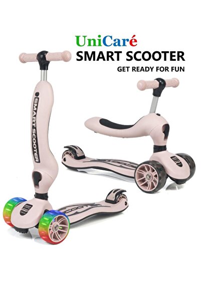 4 Baby Smart Oturaklı Çocuk Scooter 3 Tekerlekli Led Işıklı Scooter Yükseklik...