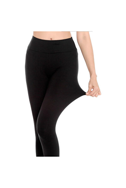 unbranded Colanți damă FLEECELEGY negri, talie înaltă, elastici și modelatori...