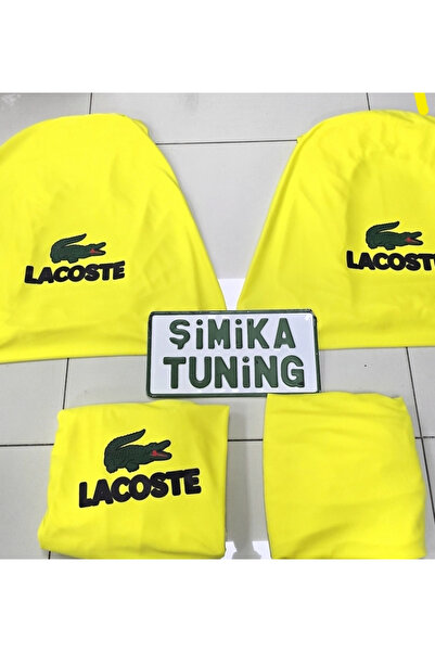 şimika tuning tuningmarketim غطاء خدمة السيارات من لاكوست باللون الأصفر، طقم ...