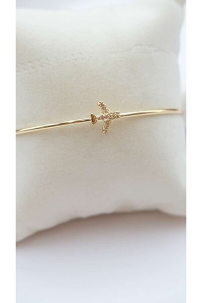 Jerie Mini Uçak Figür İnce Kelepçe Bileklik