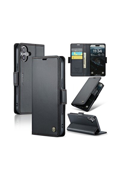 Caseme 023 Luminus Θήκη Πορτοφόλι Black (Apple iPhone 16 Plus)