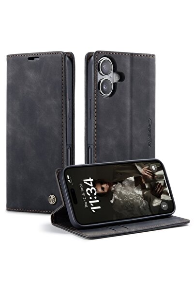 Caseme 013 Retro Θήκη Βιβλίο Black (Apple iPhone 17)