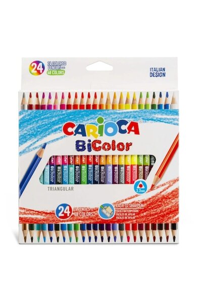 OEM Creioane colorate cu două capete - 24 bucăți