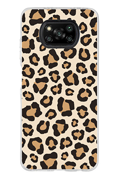 TechTree Poco X3-X3 PRO-NFC Uyumlu Vahşi Zarafet Leopar Desenli Baskılı Silik...