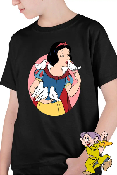OEM Tricou Copii Baieti Alba ca Zapada Porumbei
