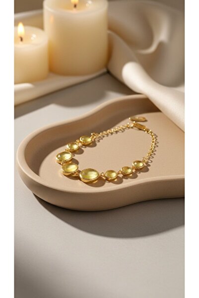 SR Jewelry Box Yeşim Taş Detaylı Zincir Bileklik – Enerjik & Işıltılı Şıklık