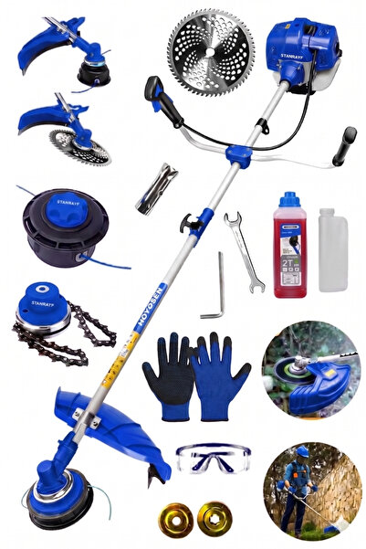 stanrayf Alman AG 753 Yan Tipi Benzinli Motorlu Ot Çalı Tırpanı Çim Biçme Mak...