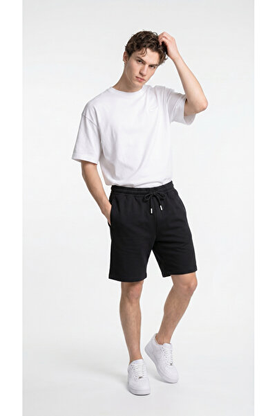 Zenvia Erkek Siyah Regular Şort Bermuda