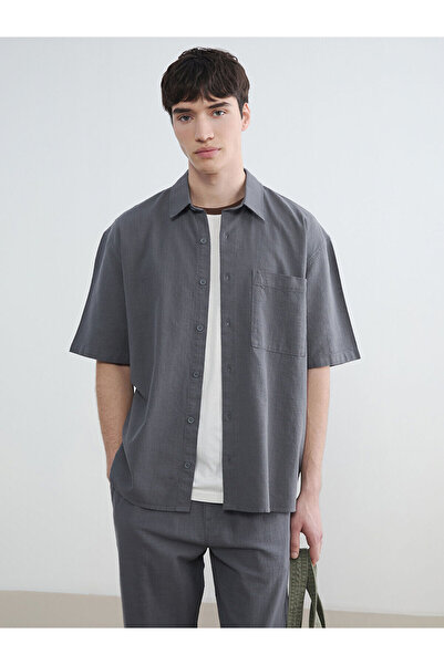 LC Waikiki Nevavm Loose Fit Linen-Look Men's Shirt with a Difference