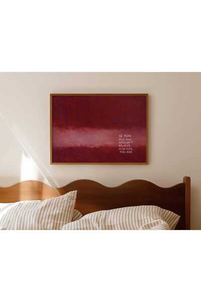 NinaStore Rothko'dan esinlenilmiş soyut bordo yağlı boya posteri - Büyük boy ...