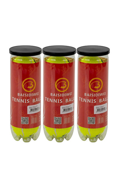 silky glows Durable 9-Piece Tennis Ball Set - High Bounce and Quality - Tenni...