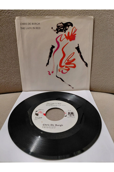 Plakperest Chris De Burgh – The Lady In Red - 1986 USA Basım 45lik Plak-2.el
