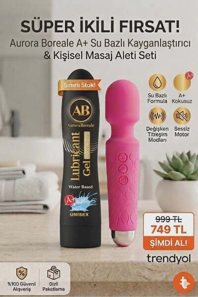AuroraBoreale Büyük Boy A plus Sade Kayganlaştırıcı Jel 20 Modlu Şarjlı Titre...