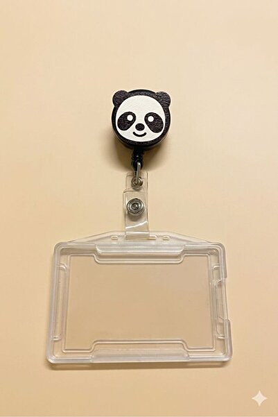 neptünstore Cute Panda Yoyo Name Badge Holder