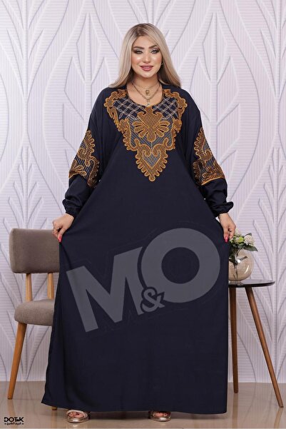 M&O 2 Embroidered Cotton Merasine Robe, One Size Fits All, Large Size, Fits f...