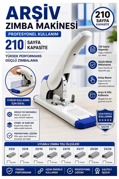 Artlantis Large Size Stapling Machine 1 Piece Kangaro Ds-23S24Fl Archive Type...
