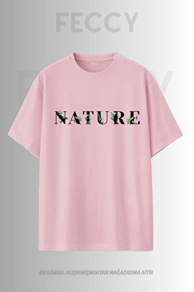 FECCY Tricou unisex supradimensionat cu imprimeu natural premium, tematică vâ...