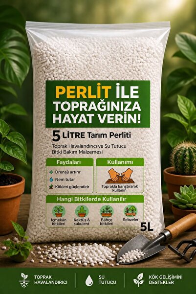 NEXVORİA 5 LİTRE Toprak Havalandırıcı Tarım Perlit