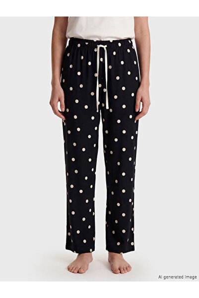 LC Waikiki Polka Dot Women's Pajama Bottoms with Elastic Waist