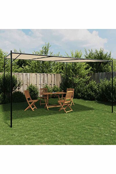 vidaxl Foisor, bej, 4x4 m, 180 g/mÂ², material textil si ot›el
